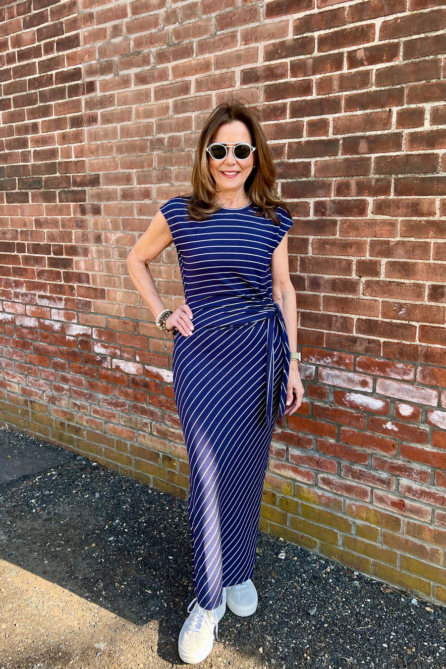 Nautical Striped French Terry Dress