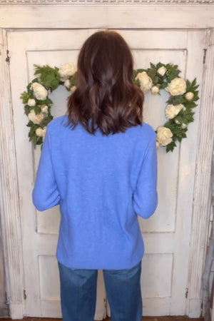 USA Cotton Slub Sweater W/ Princess Seam Detail