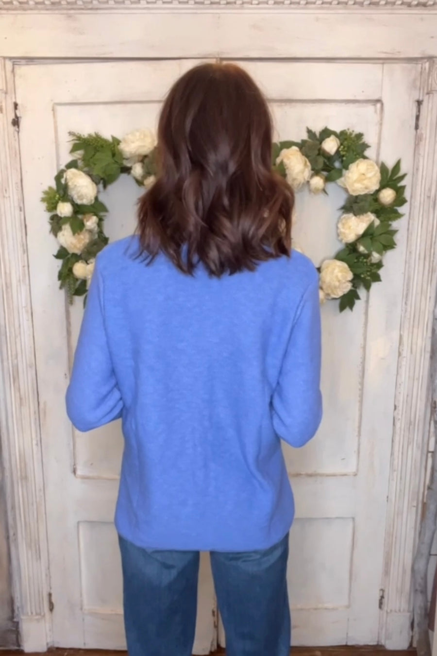 USA Cotton Slub Sweater W/ Princess Seam Detail