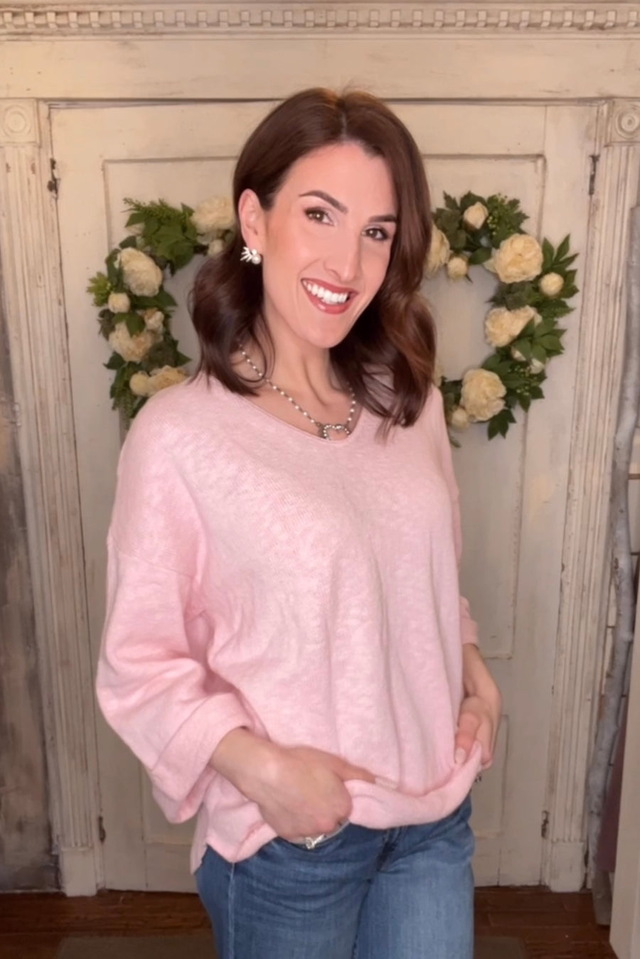 USA Cotton Slub Tunic w/Cuff Detail