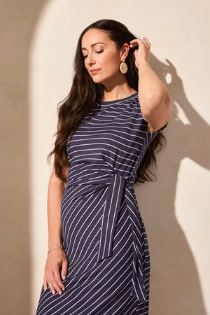 Nautical Striped French Terry Dress