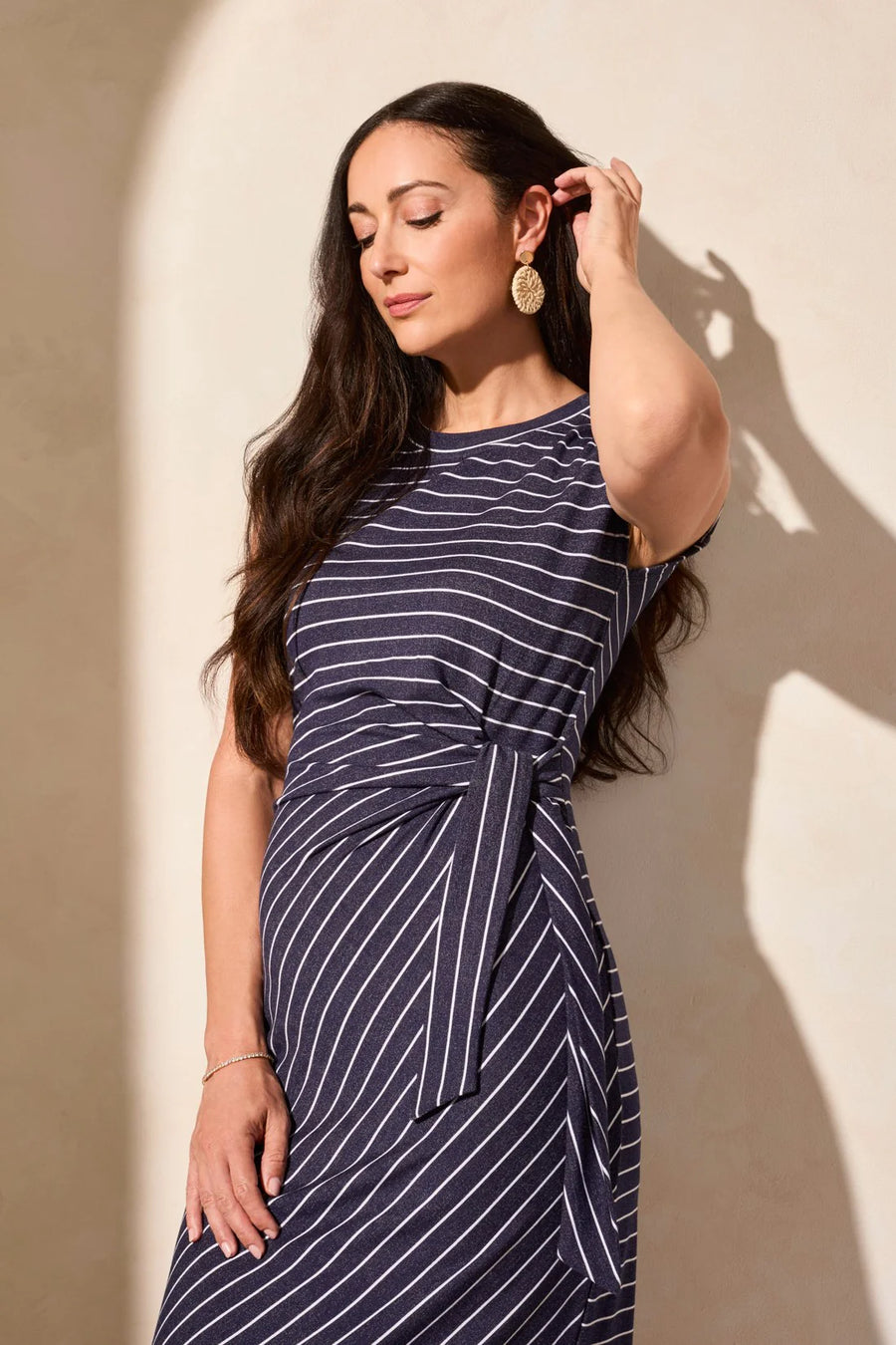 Nautical Striped French Terry Dress
