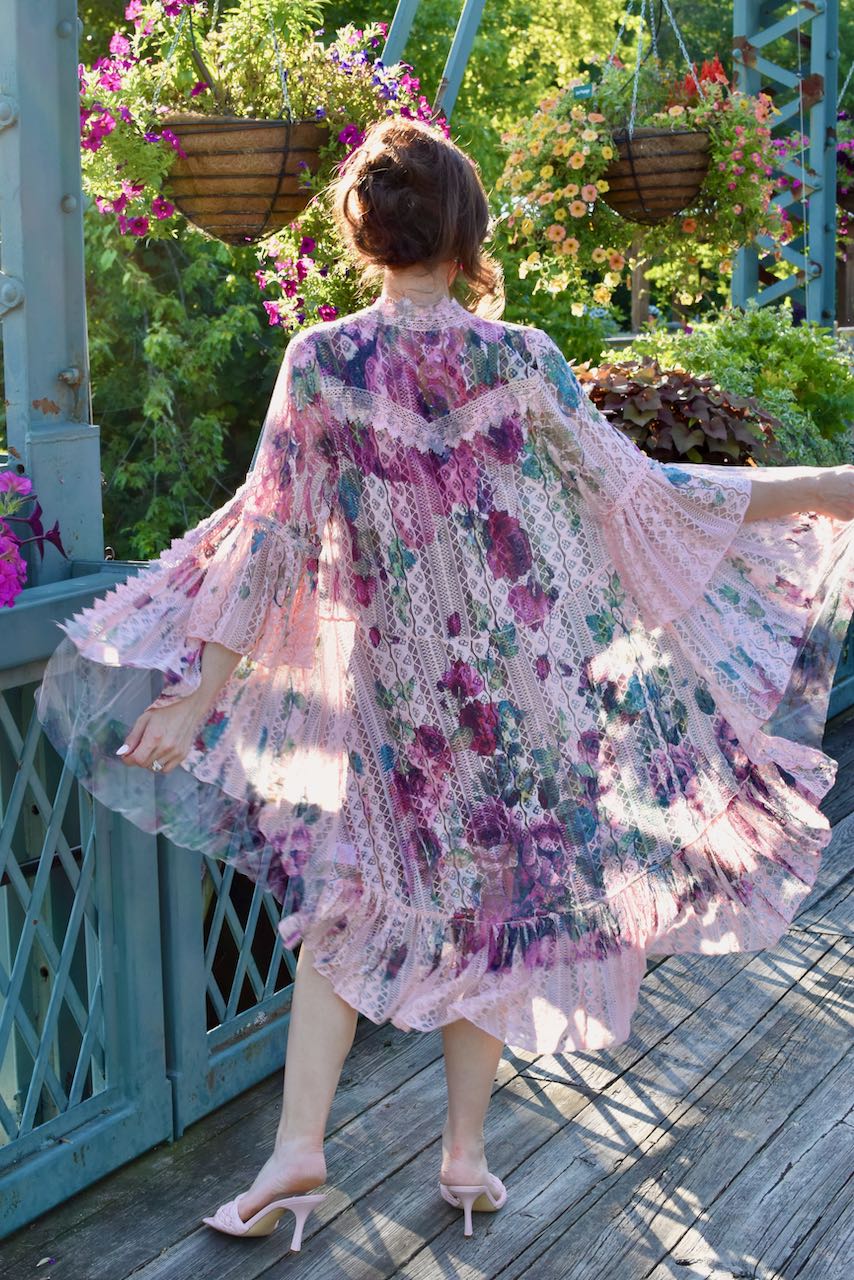 Printed Lace & Crochet Duster