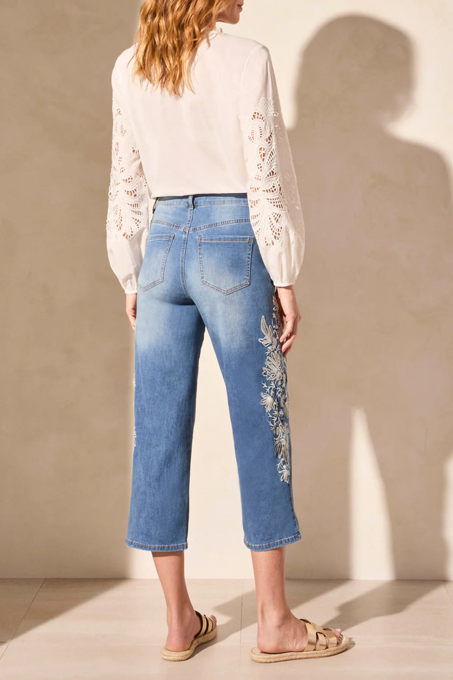 Wildflower Denim Crop Jeans