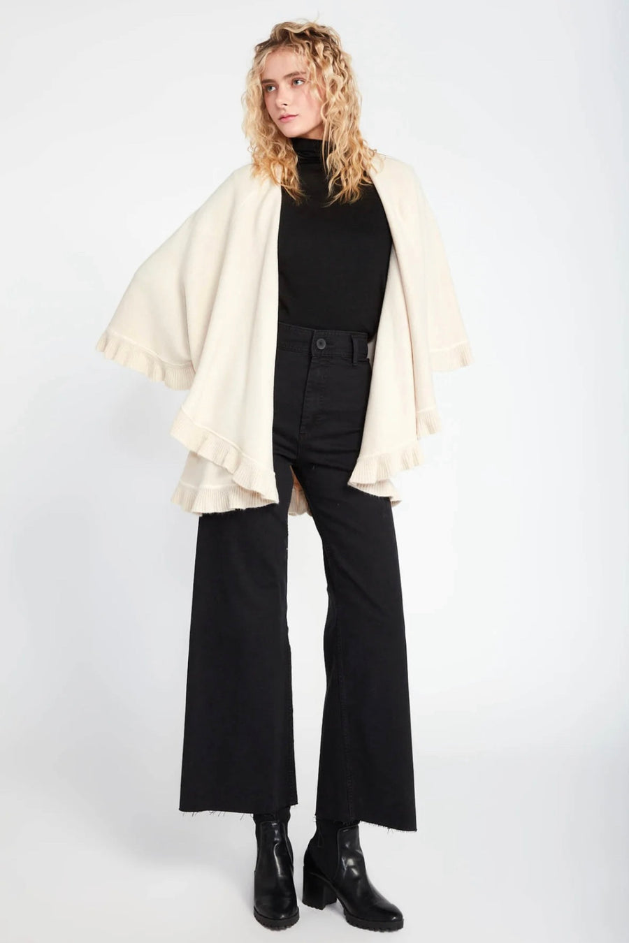Ruffle Shawl Vest
