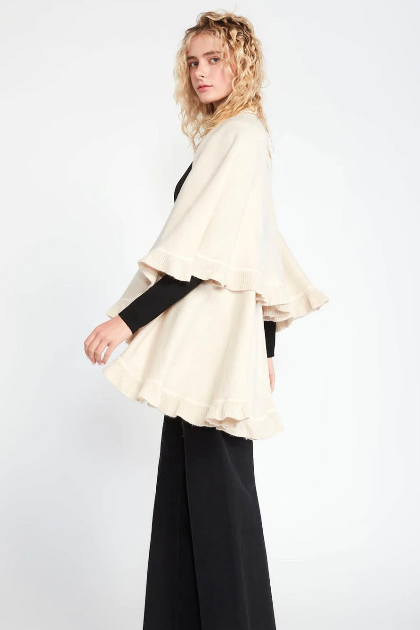 Ruffle Shawl Vest