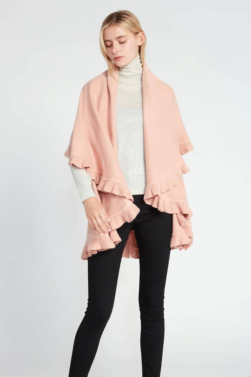 Ruffle Shawl Vest