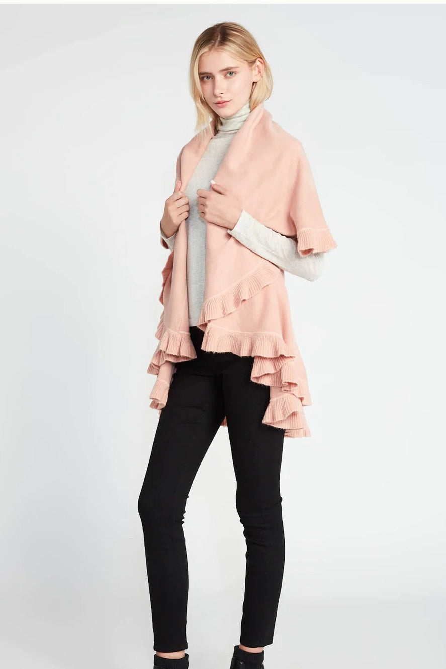 Ruffle Shawl Vest