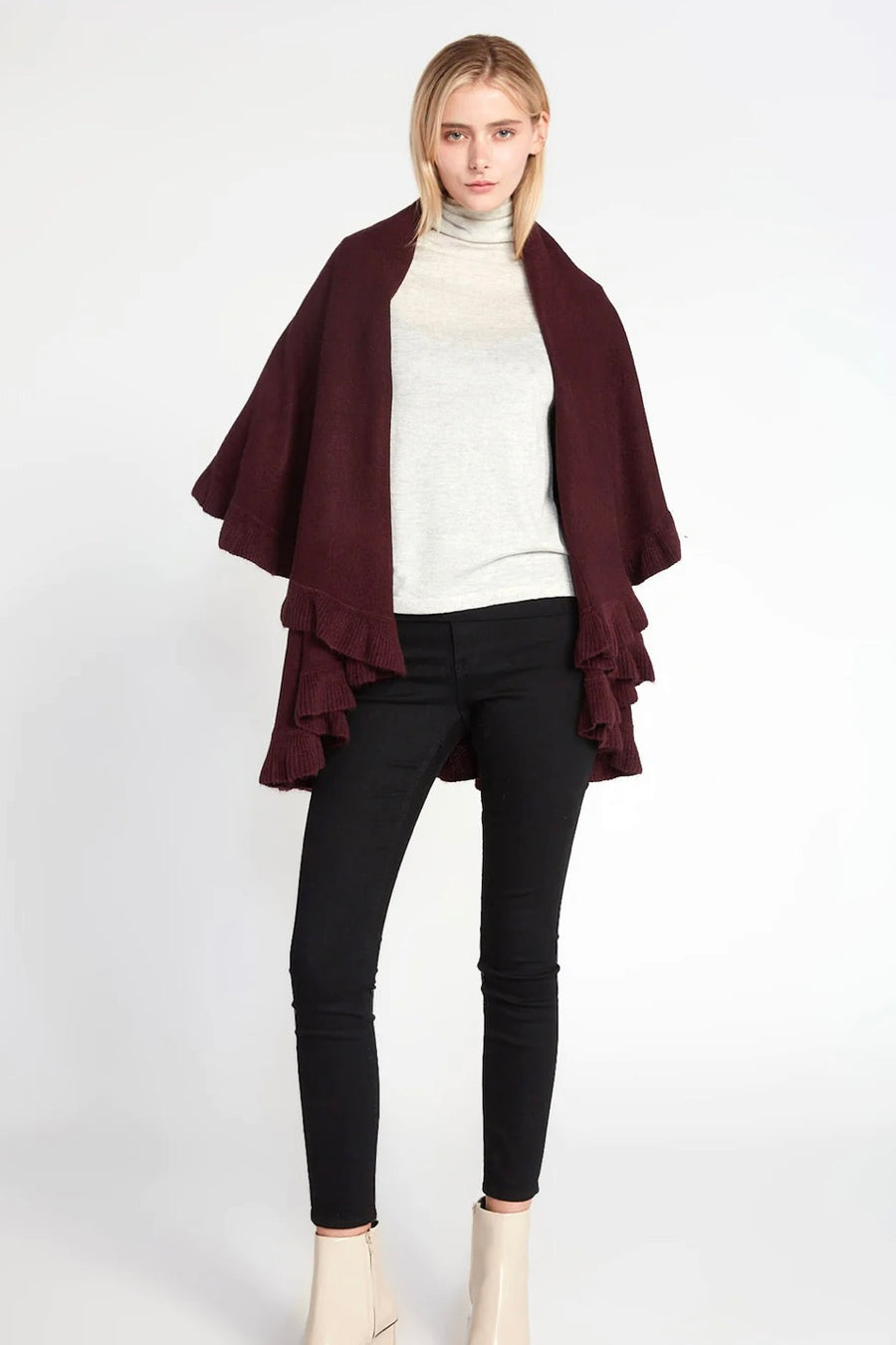 Ruffle Shawl Vest