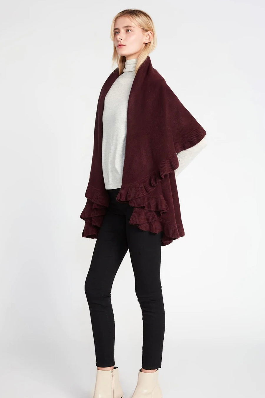 Ruffle Shawl Vest