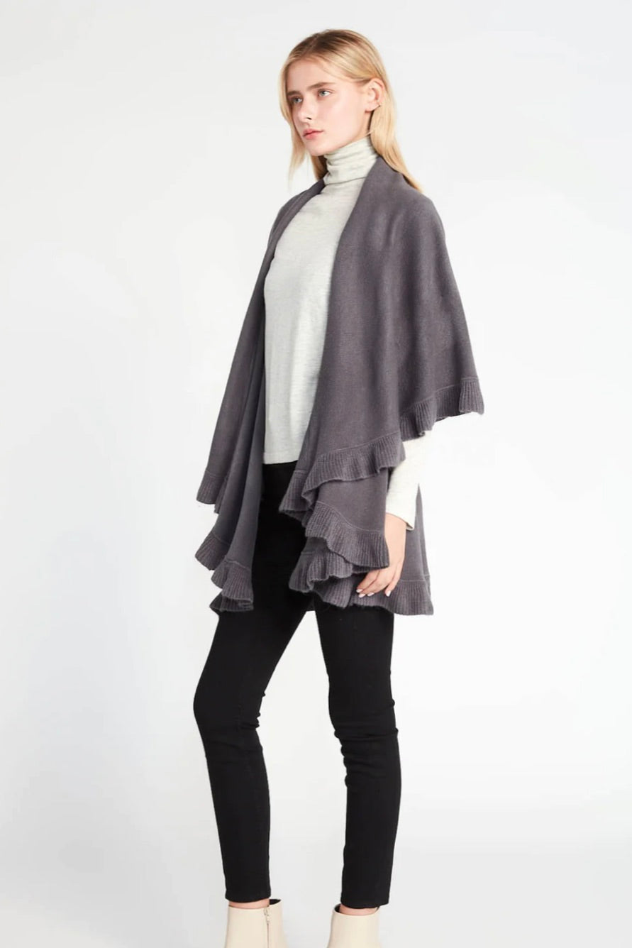 Ruffle Shawl Vest