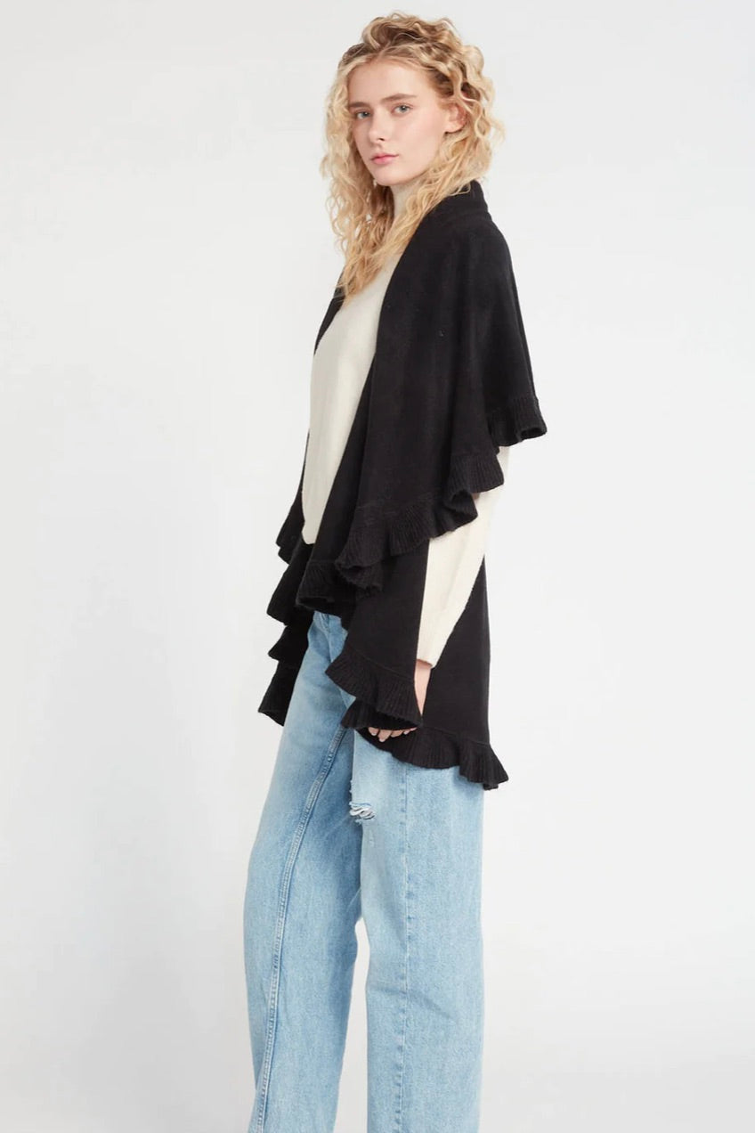 Ruffle Shawl Vest