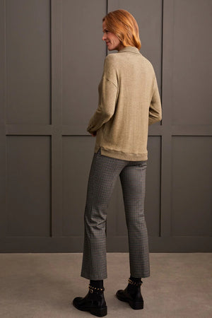 Brushed Knit Collared Top