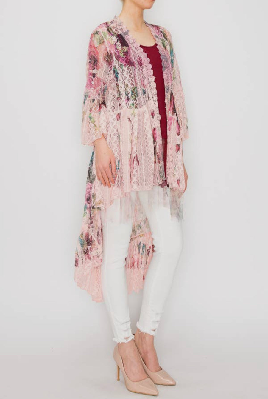 Printed Lace & Crochet Duster