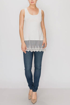 Lace Trim Layering Tank