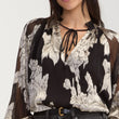 Load image into Gallery viewer, Contrast Floral Long Sleeve Top
