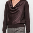 Load image into Gallery viewer, Draped In Chocolate LS Top
