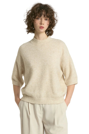Mockneck Half-Sleeve Sweater
