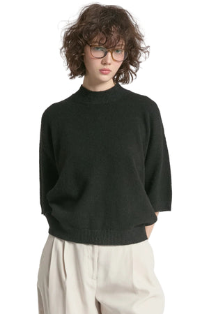 Mockneck Half-Sleeve Sweater