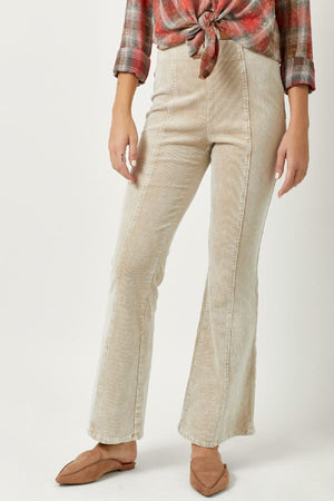 Washed Corduroy Flare Pants