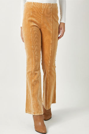 Washed Corduroy Flare Pants