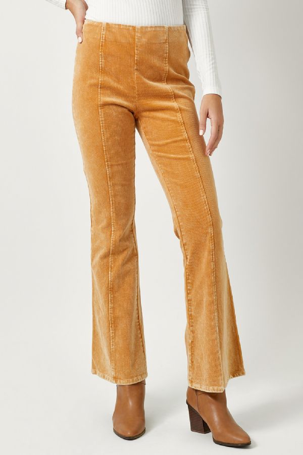 Washed Corduroy Flare Pants