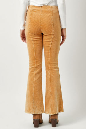 Washed Corduroy Flare Pants