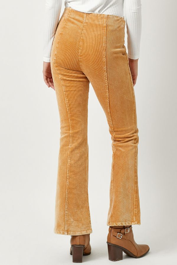 Washed Corduroy Flare Pants