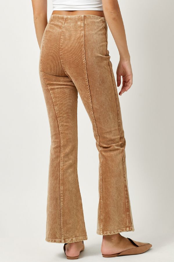 Washed Corduroy Flare Pants