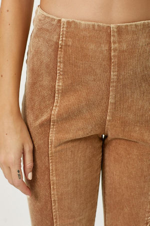 Washed Corduroy Flare Pants