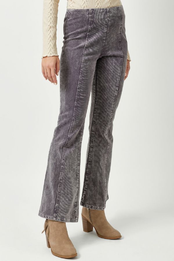 Washed Corduroy Flare Pants