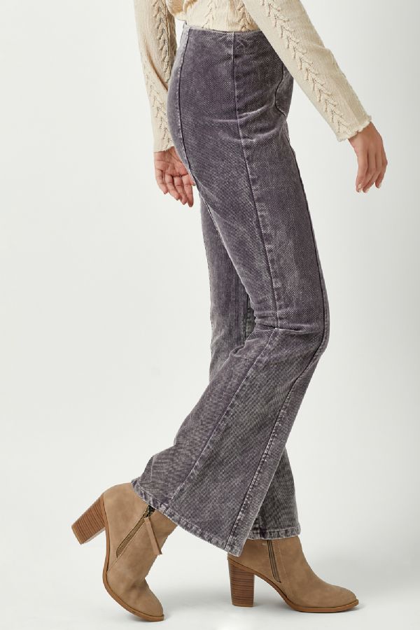 Washed Corduroy Flare Pants