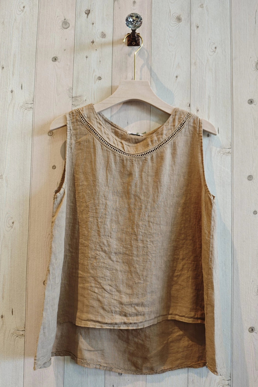 Ruffles Linen Tank