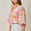 Load image into Gallery viewer, Border Print Front Wrap Kimono Top
