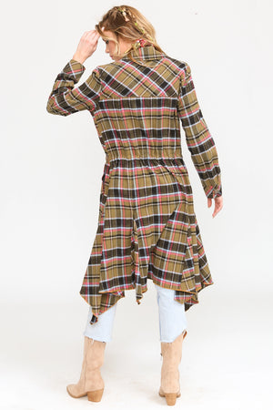 Coco Plaid Trench Coat