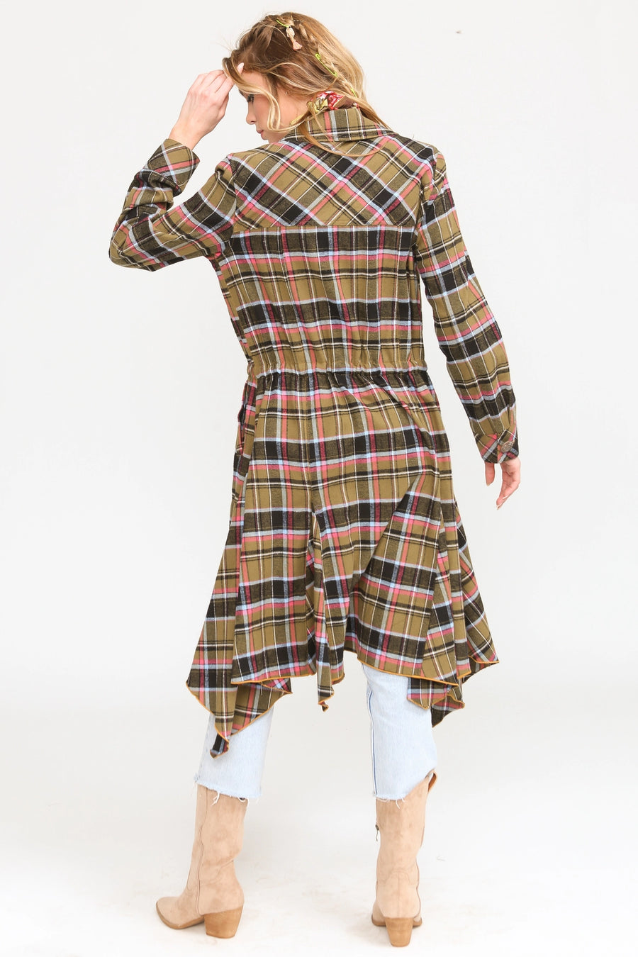 Coco Plaid Trench Coat