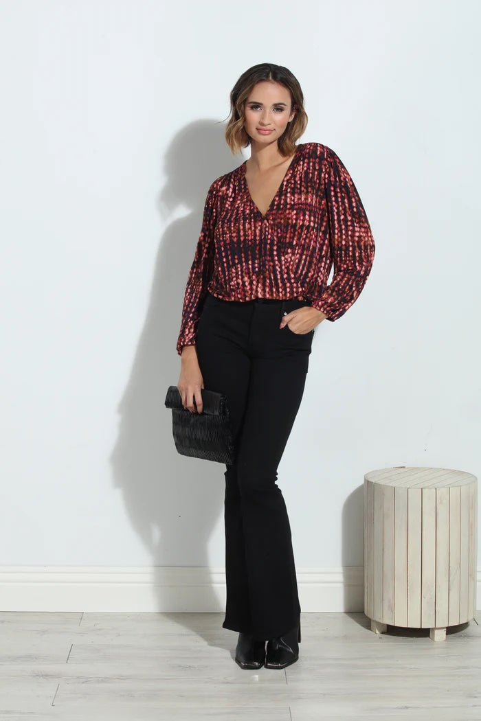 Long Sleeve Surplice Top