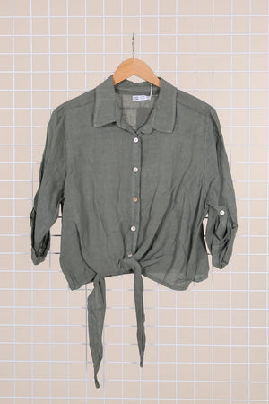 Linen Tie Top