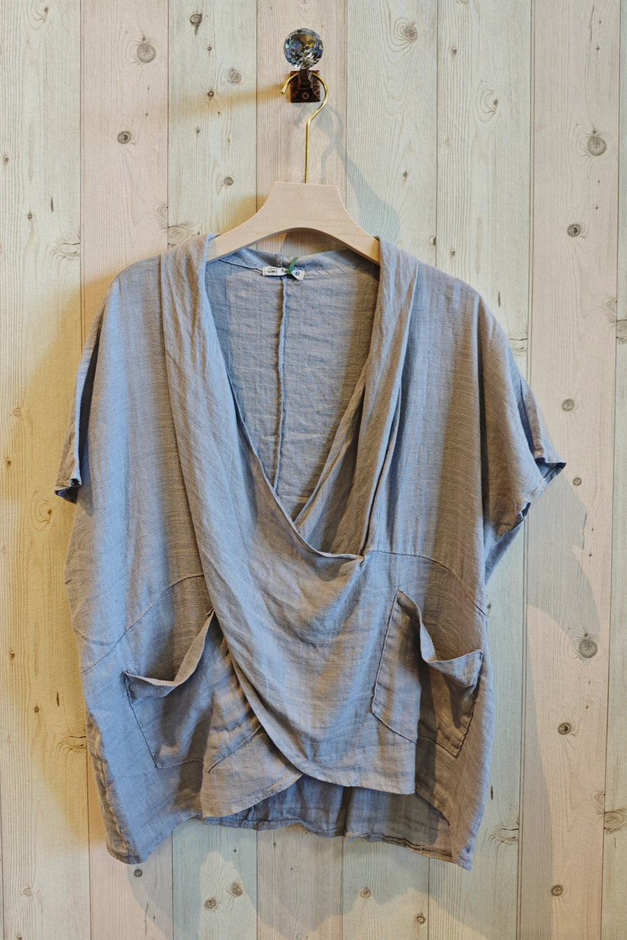 Cowl Linen Popover Top