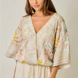 Load image into Gallery viewer, Border Print Front Wrap Kimono Top
