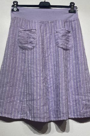 Striping Stripe Linen Skirt