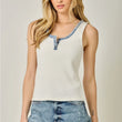 Load image into Gallery viewer, Henley Neck Washed Tank Top
