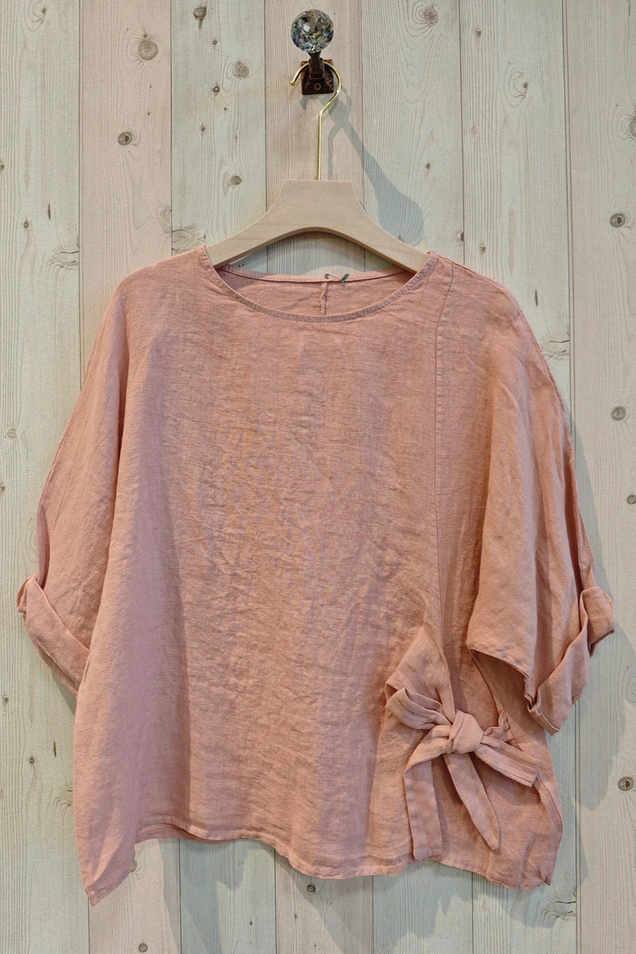 Rosey Bow Linen Top
