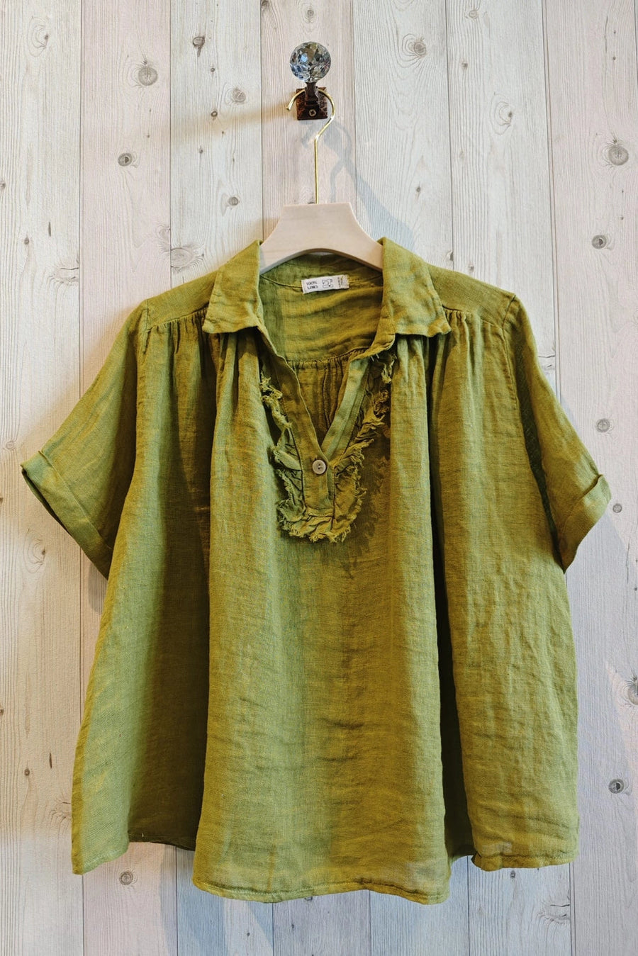Collared Linen Blouse
