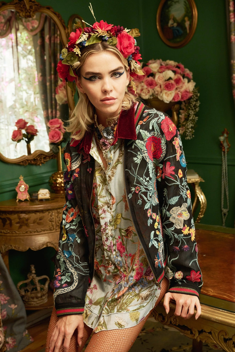 Bleeding Heart Bomber Jacket