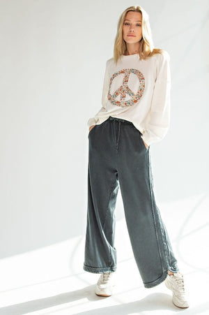 Mineral Washed Terry Knit Pants – Red Door Boutique