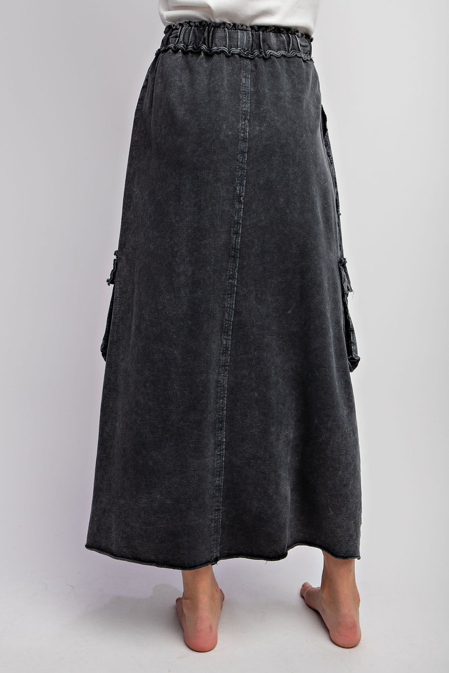 Cotton Terry Cargo Skirt