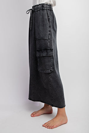 Cotton Terry Cargo Skirt