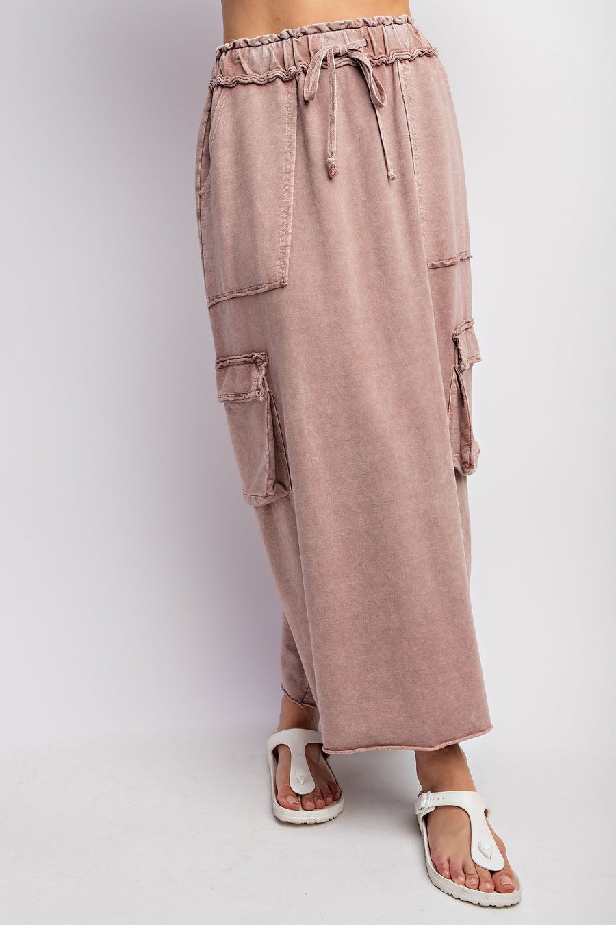 Cotton Terry Cargo Skirt