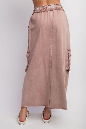 Cotton Terry Cargo Skirt